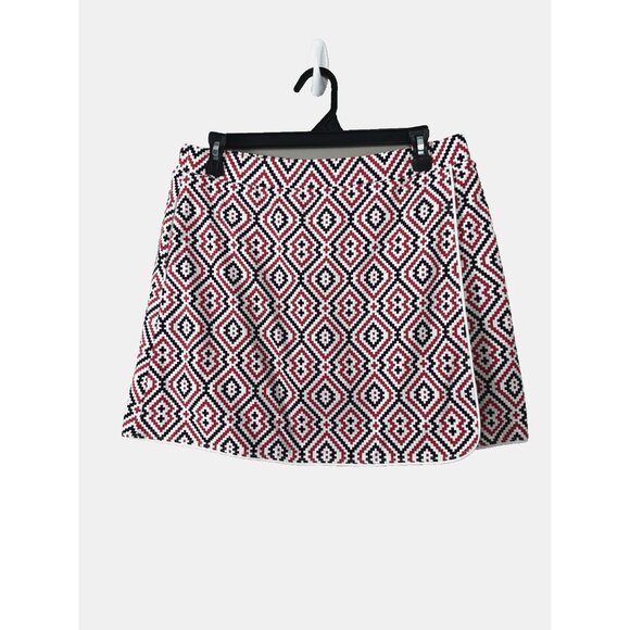 J McLaughlin Womens M Tennis Skirt Aztec Tribal Geo Print Golf Preppy Athleisure - Picture 1 of 14